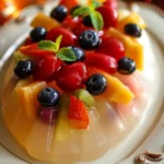 Gelatina Con Leche y Frutas Postre Colorido y Saludable
