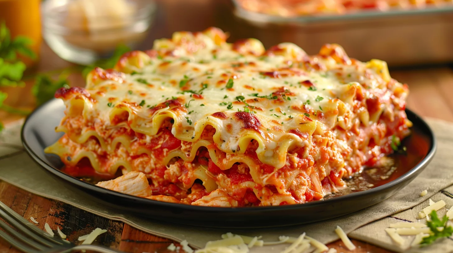 Lasagna de Pollo Con Queso Crema