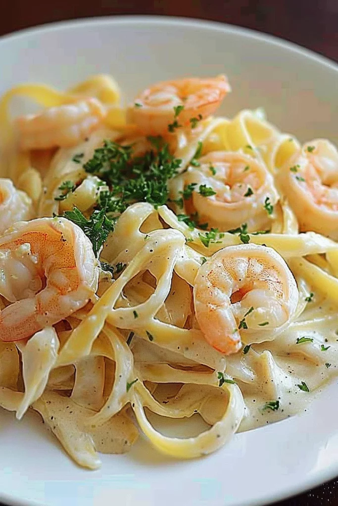 Pasta Alfredo con Camarones: Receta Irresistible y Cremosa