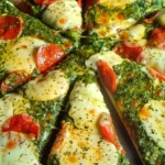 Pizza de Masa de Espinacas
