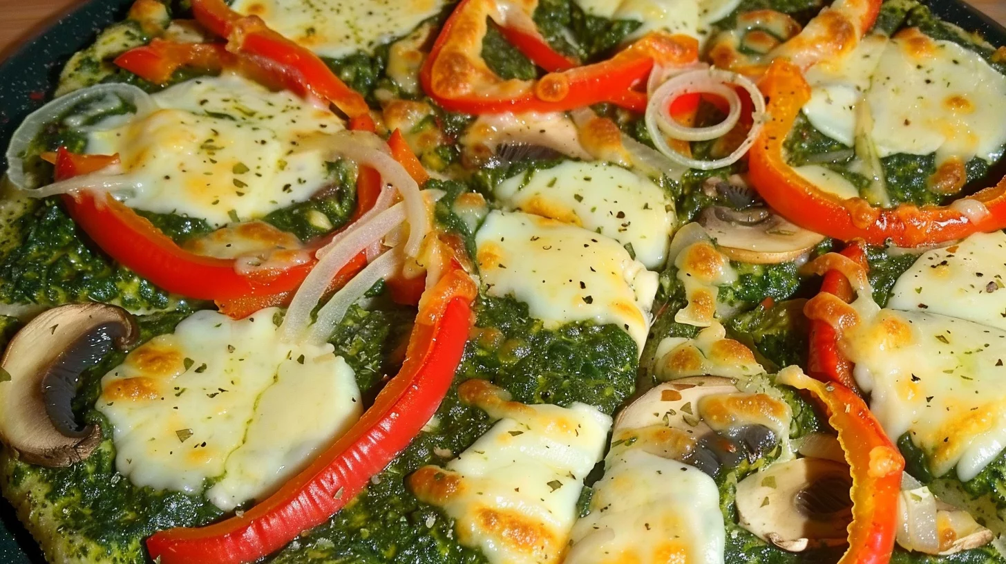 Pizza de Masa de Espinacas