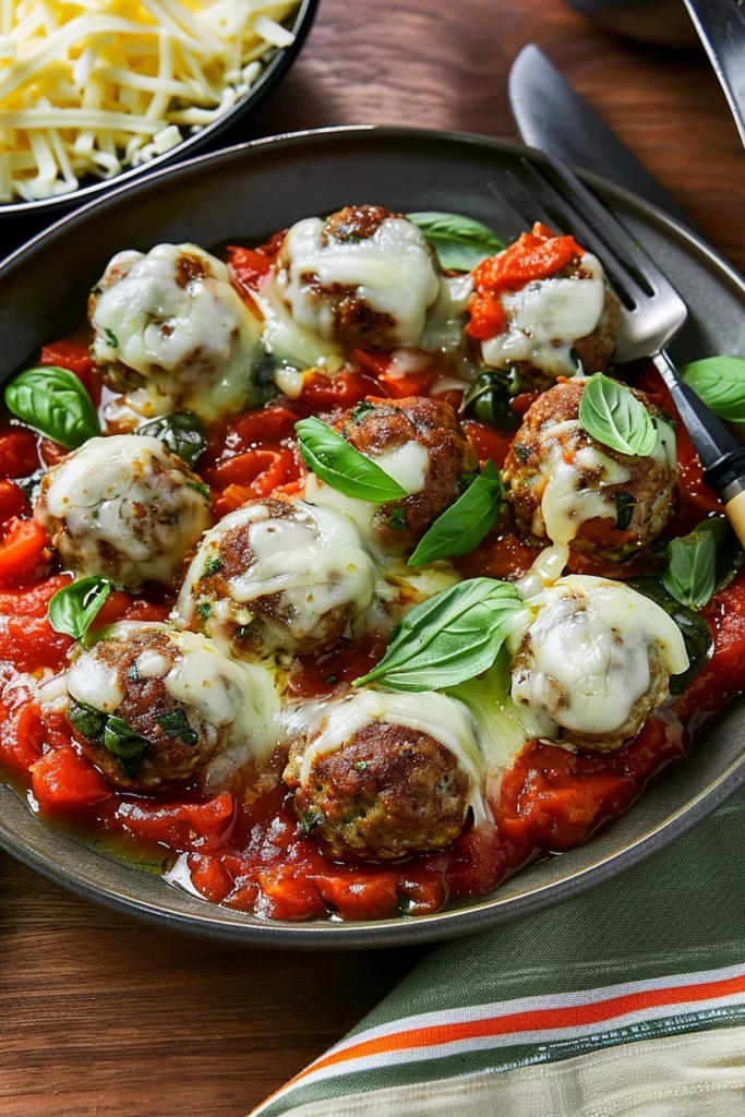 Albóndigas de Carne Con Salsa de Tomate Asado y Queso: ¡Sabor Intenso y Sorprendente!