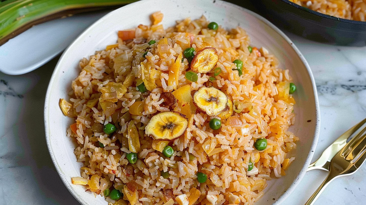 Arroz Chino Boricua Con Tostones Estilo Casero