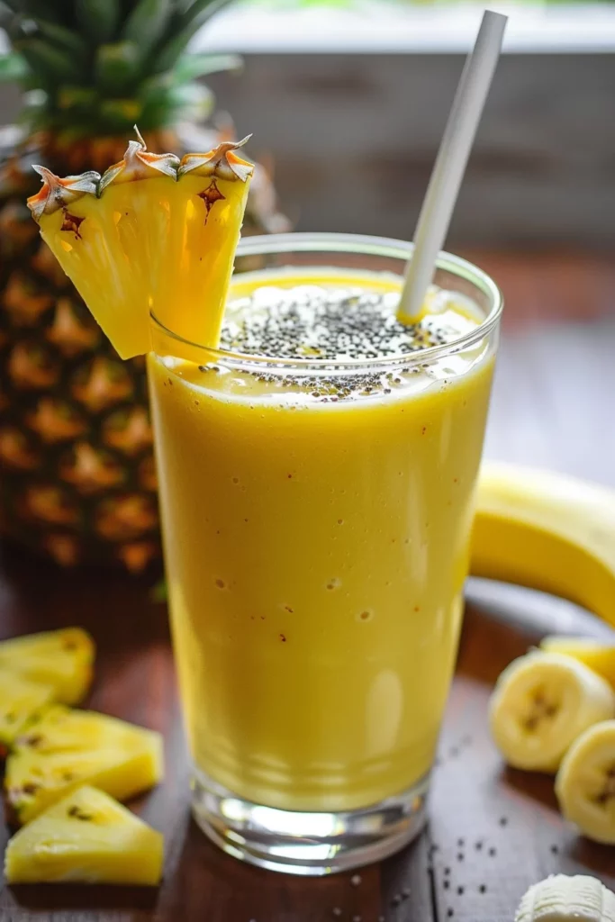 Batido de Piña y Banana: ¡Sabor Exótico para tu Energía!