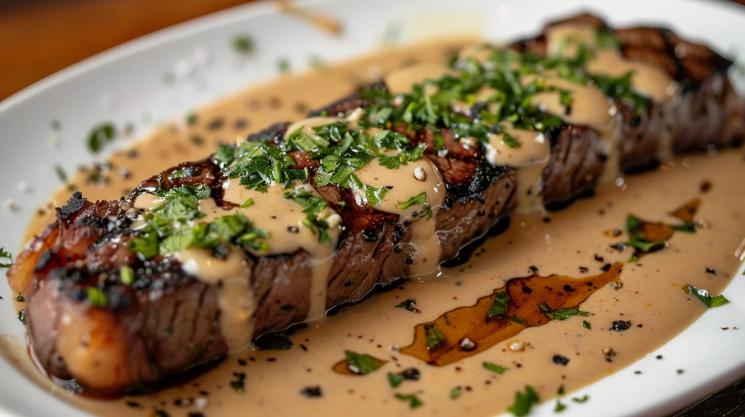 Bistec Jugoso Con Una Salsa Cremosa Increíble