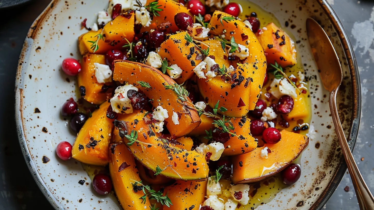 Calabaza Asada Con Miel Arándanos