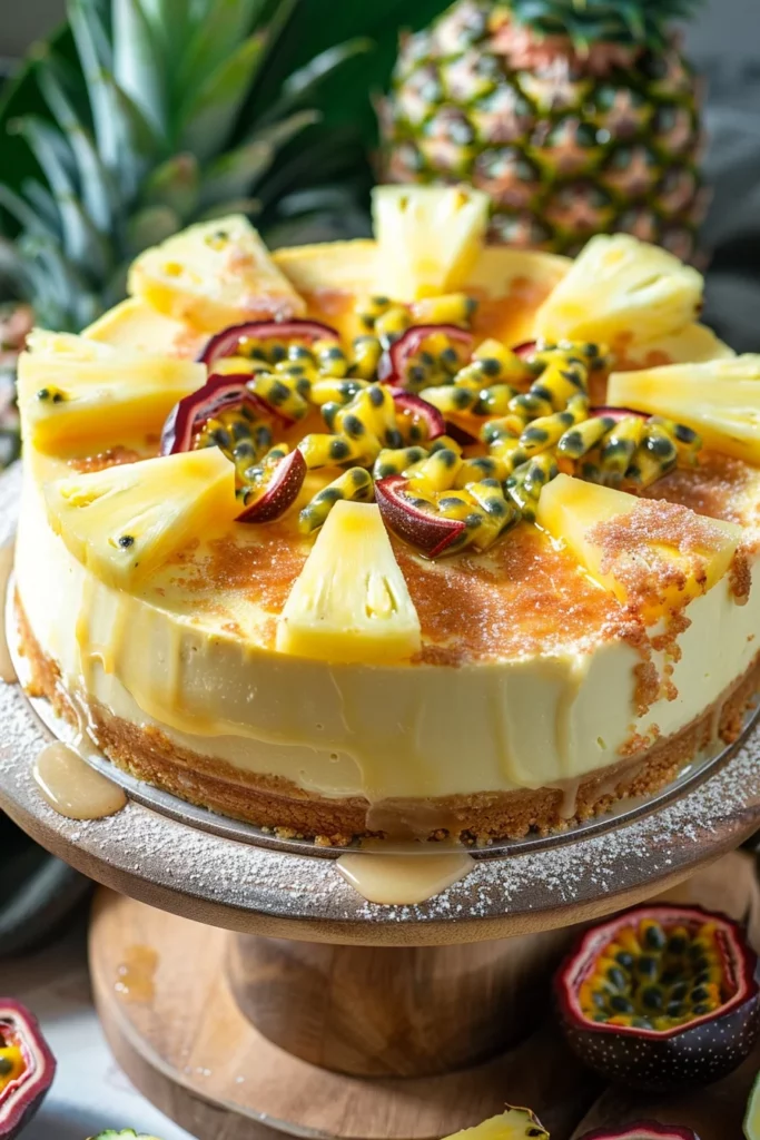 Cheesecake de Piña y Maracuyá: ¡Sabor Explosivo que te Hará Vibrar!