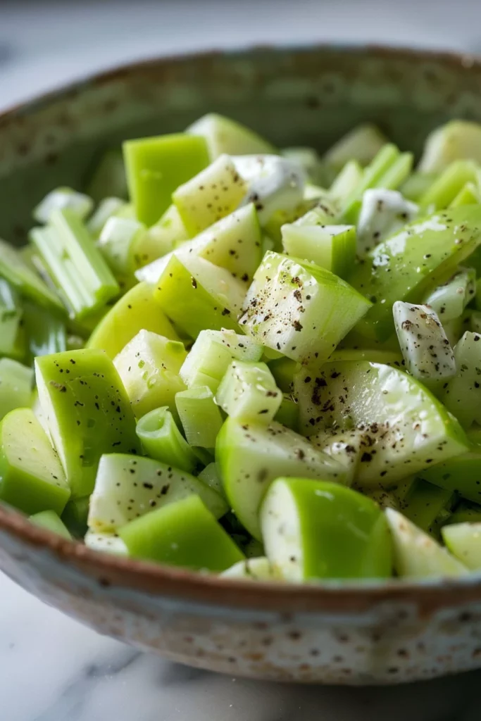 Ensalada de Manzana Verde con Apio y Yogur: ¡Sabor exquisito en cada bocado!