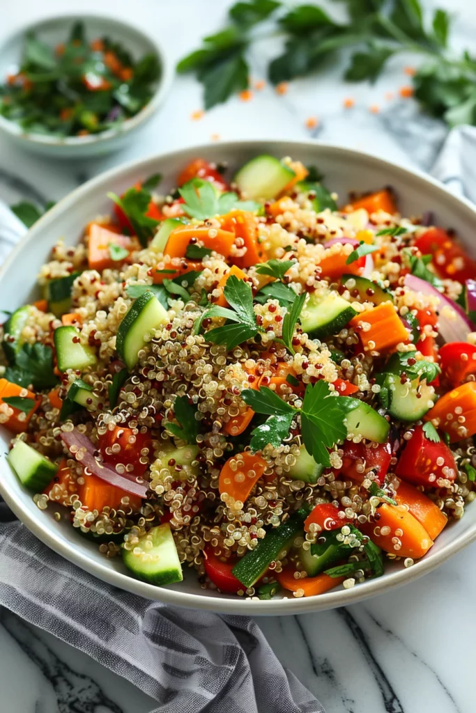 Ensalada de Quinoa y Verduras Mediterráneas: ¡Sabor Mediterráneo en cada bocado!