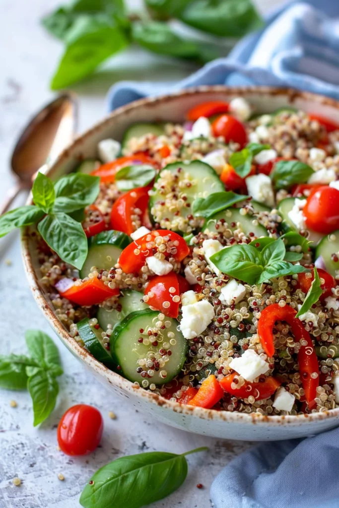 Ensalada de Quinoa y Verduras Mediterráneas: ¡Sabor Mediterráneo en cada bocado!