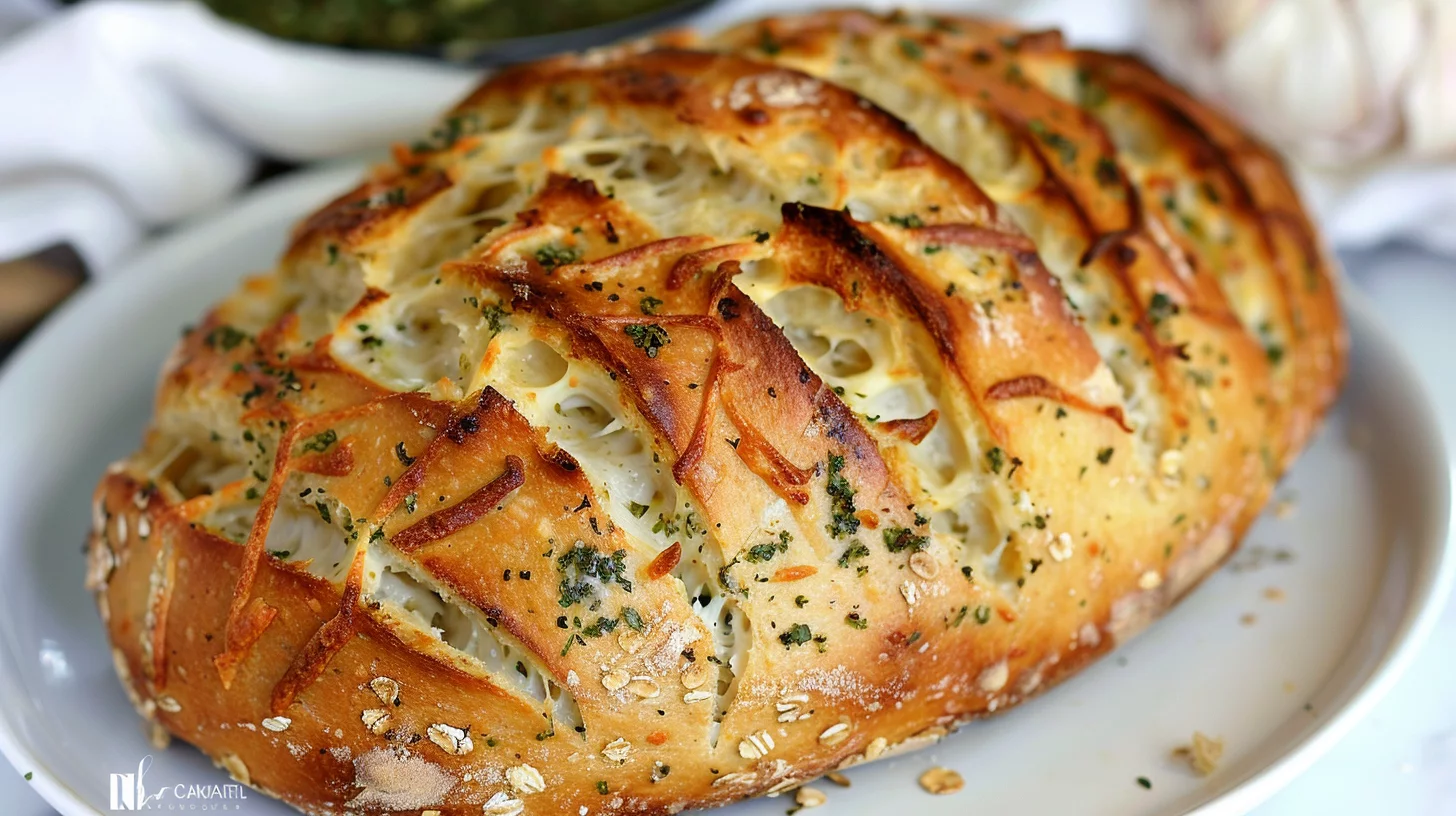 Pan de Avena Con Queso Ajo y Orégano