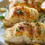 Pescado Al Horno Con Mantequilla y Ajo