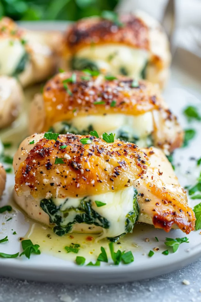 Pollo Relleno Con Espinaca y Queso Al Ajo - ¡Sabor Excepcional en Cada Bocado!