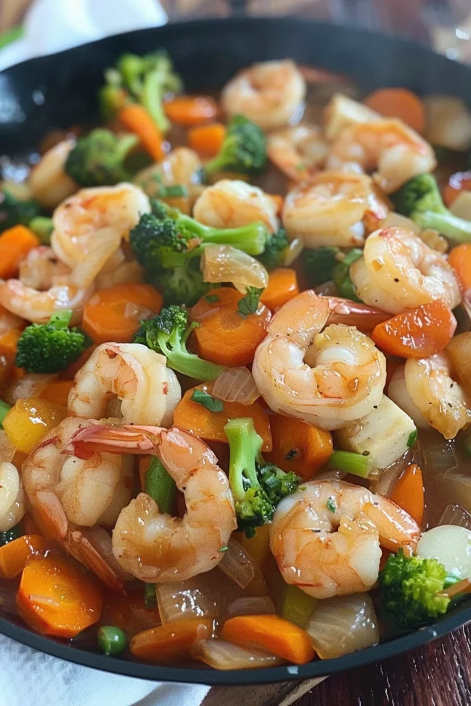 Salteado de Camarones al Ajo Con Verduras: ¡Sabor Intenso en Minutos!