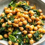 Salteado de Garbanzos y Espinacas