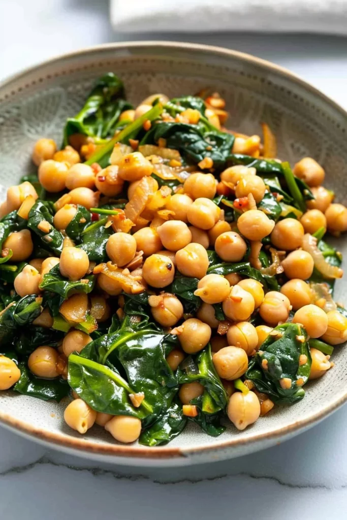 Salteado de Garbanzos y Espinacas: ¡Sabor Intenso en Minutos!