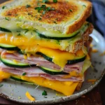 Sándwich de Calabacita Con Jamón y Queso