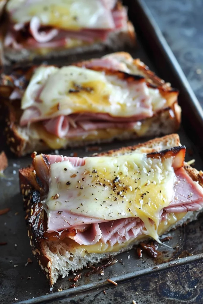 Sándwich Mixto Abierto y Gratinado: ¡Derretido y Delicioso!