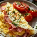 Tortilla Keto Rellena Con Jamón Queso y Tomate
