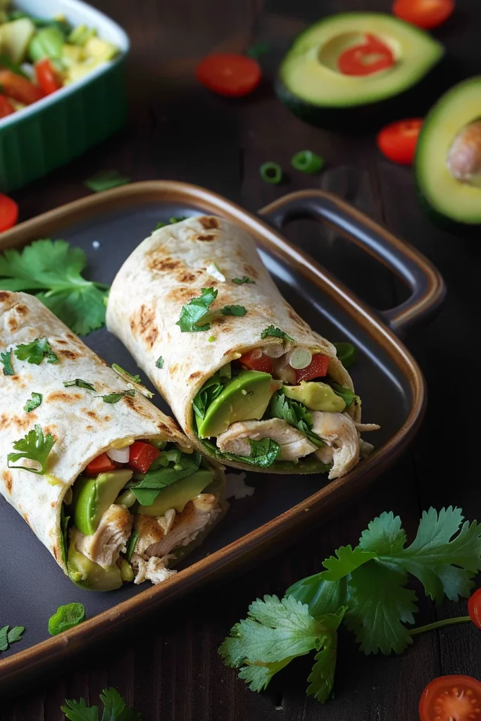 Wrap de Pollo Con Aguacate: ¡Sabor Explosivo en Cada Bocado!