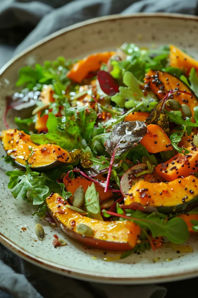 Ensalada de Calabaza Asada Con Vinagreta de Mostaza y Miel - ¡Cocina de Ensueño!