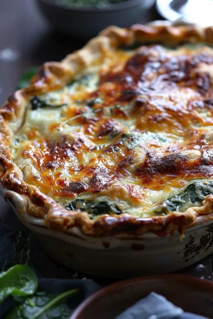 Pastel de Acelga y Espinaca Con Queso: Delicia Verde y Cremosa