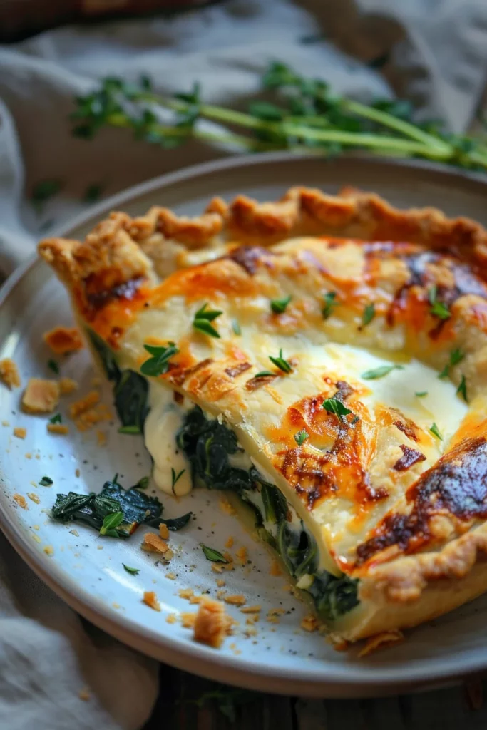 Pastel de Acelga y Espinaca Con Queso: Delicia Verde y Cremosa
