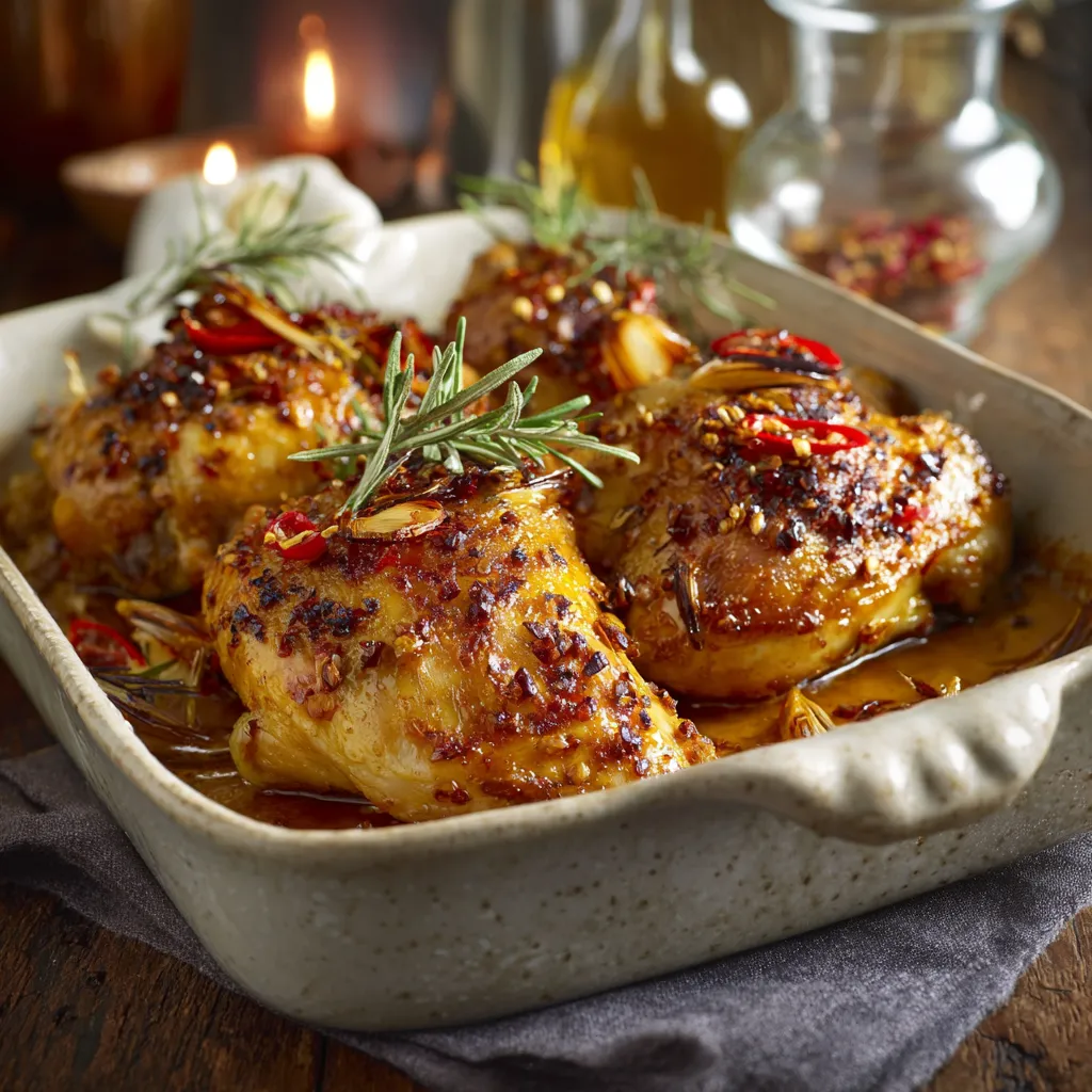 Pollo Crocante al Horno con Miel Picante