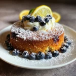 Pastel de Limón y Arándanos