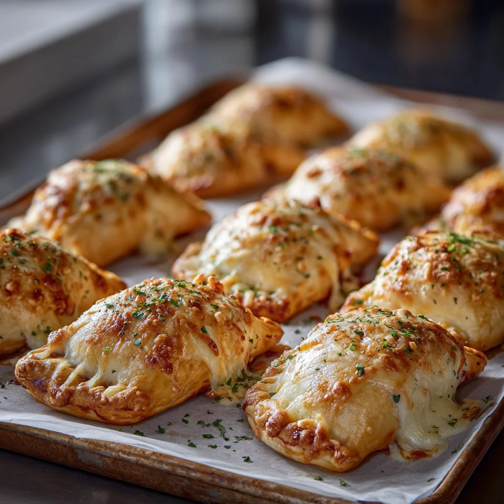 Pockets de pizza caseros fáciles y deliciosos preparados en casa