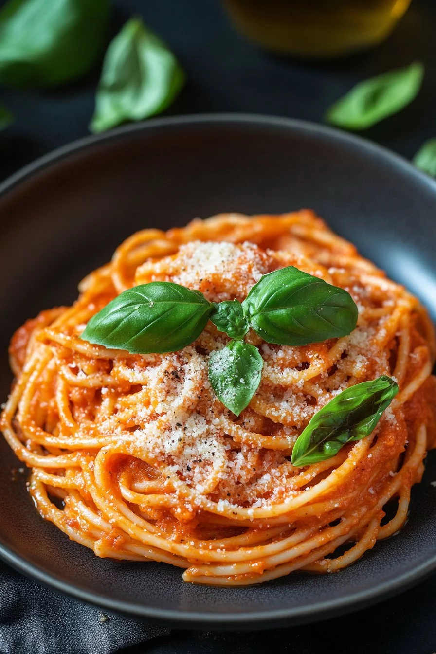 Salsa de Pasta de Pimiento Rojo Asado Fácil (Receta Cremosa)