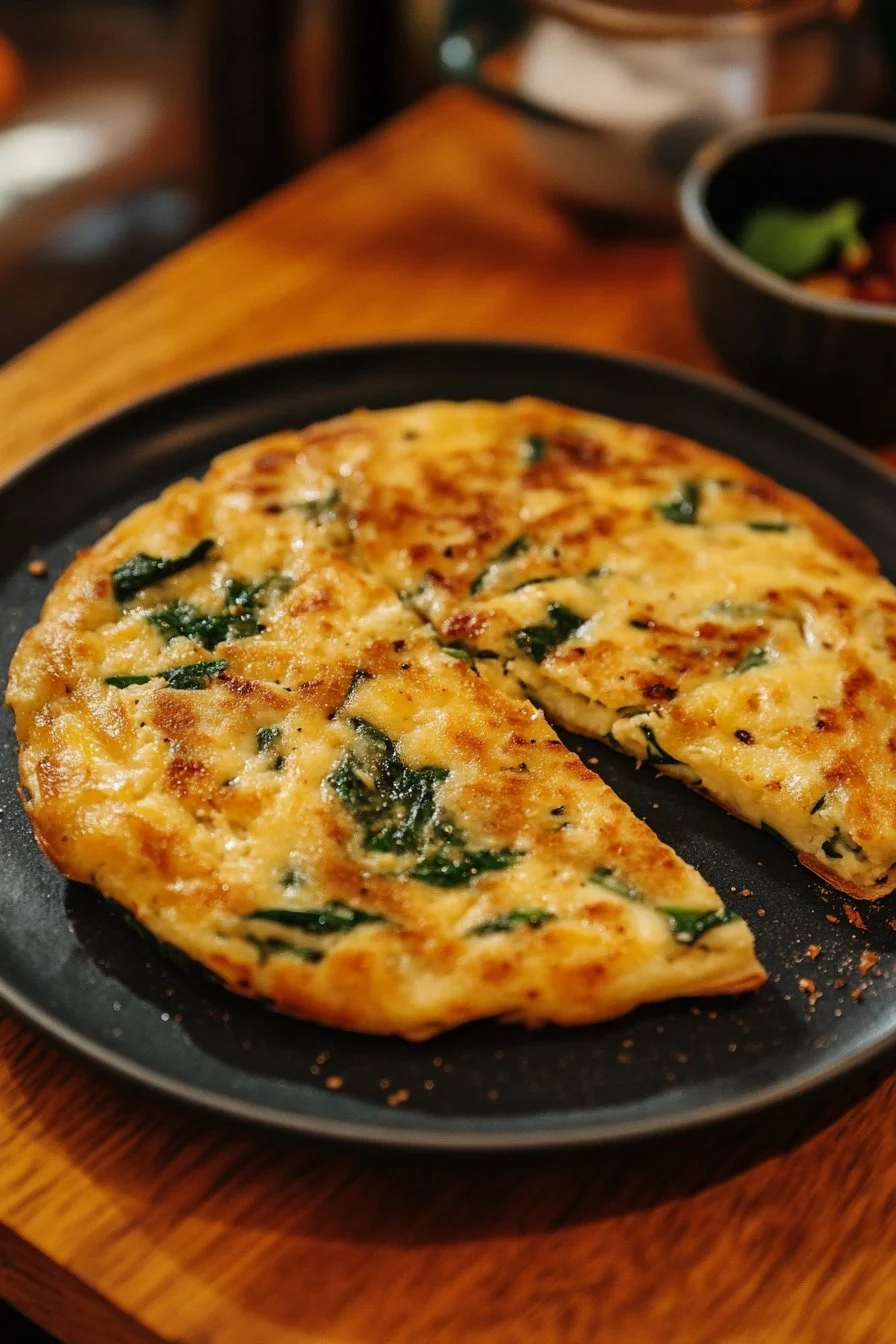 Tortilla de Espinacas y Queso Manchego