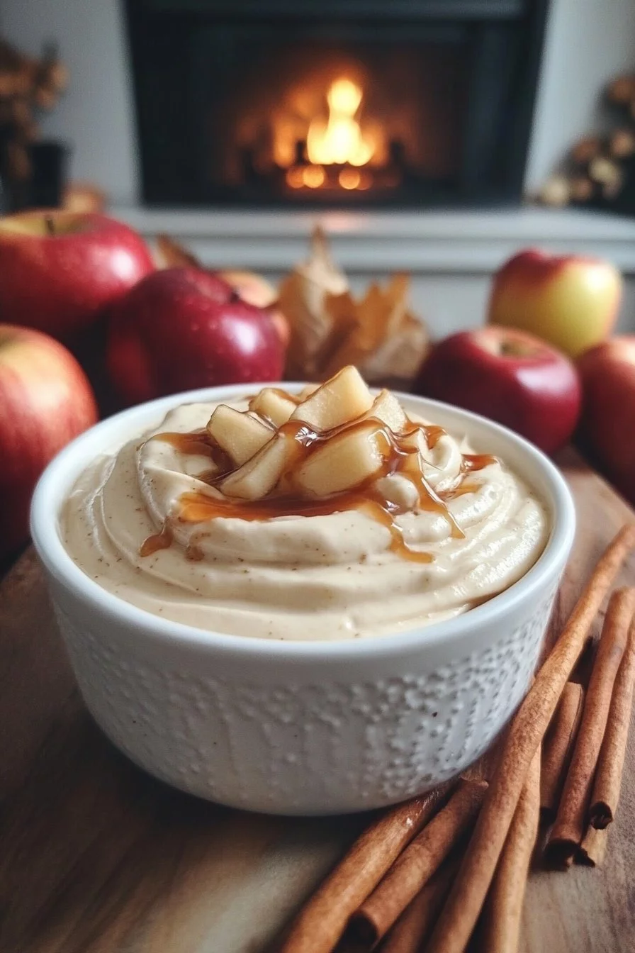 Dip de manzana caramelizada con queso crema