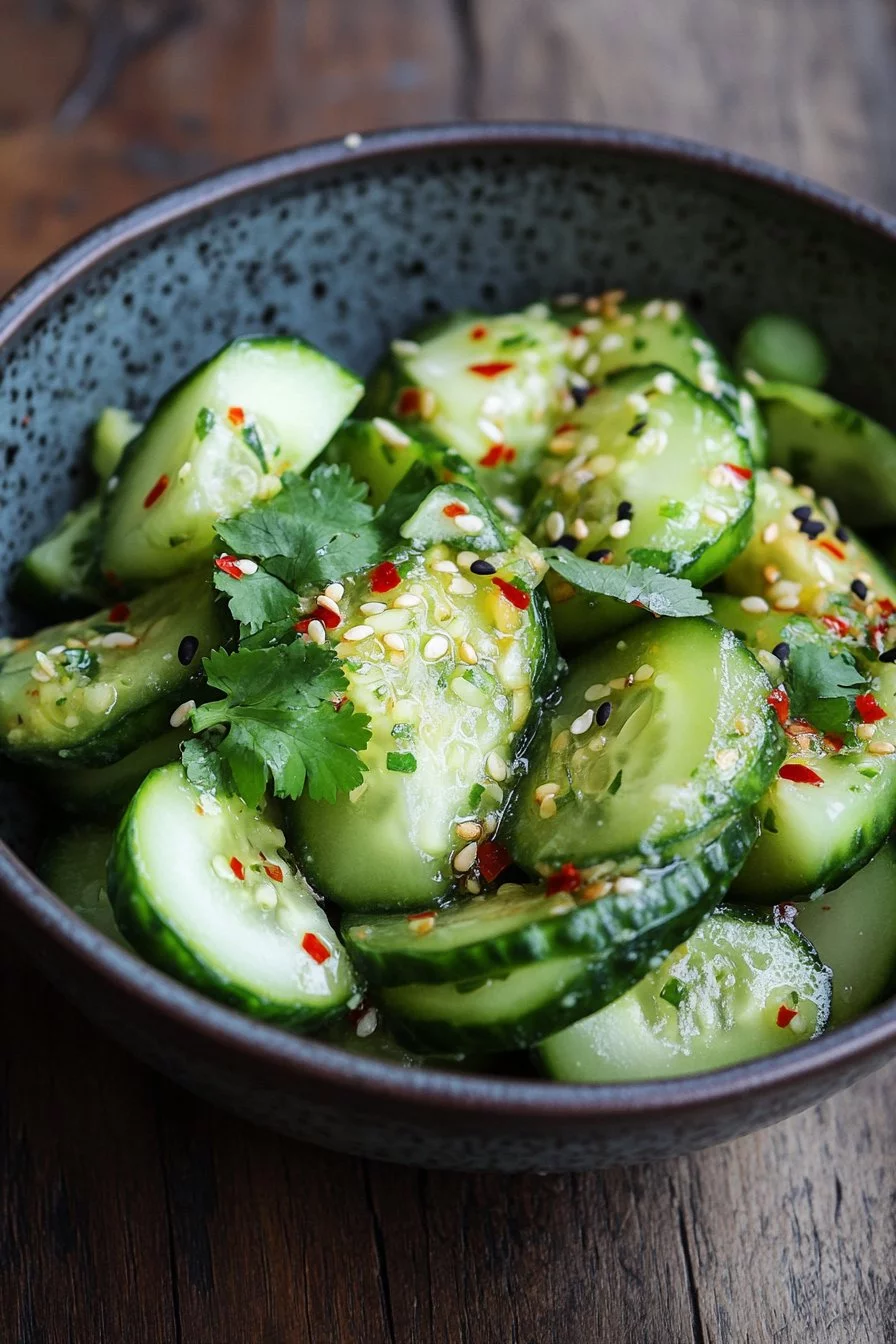 Ensalada de pepino asiática fácil