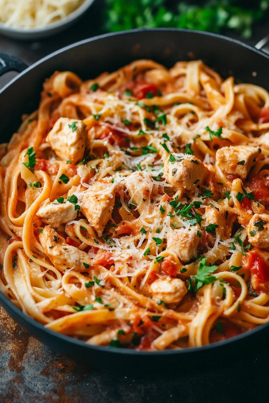 Una Olla Pasta de Pollo Cásame