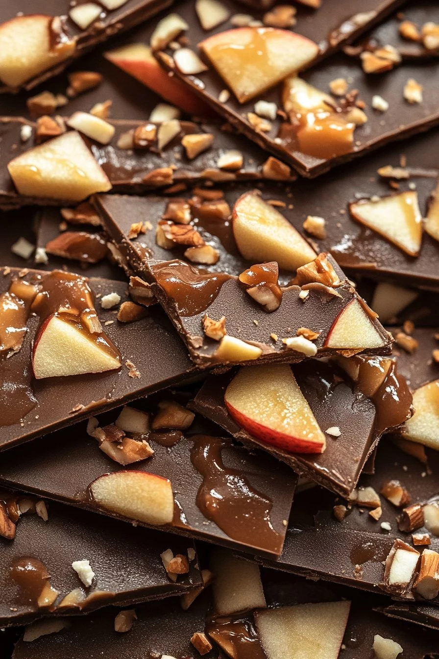 Corteza de manzana caramelizada