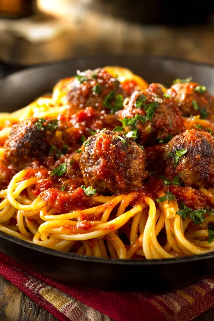 Espaguetis con Albóndigas
