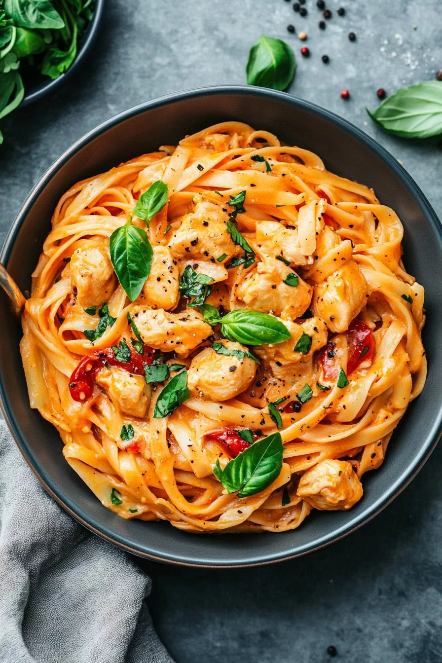 Mantequilla de Pollo Cowboy Irresistiblemente Fácil con Linguini en 30 Minutos