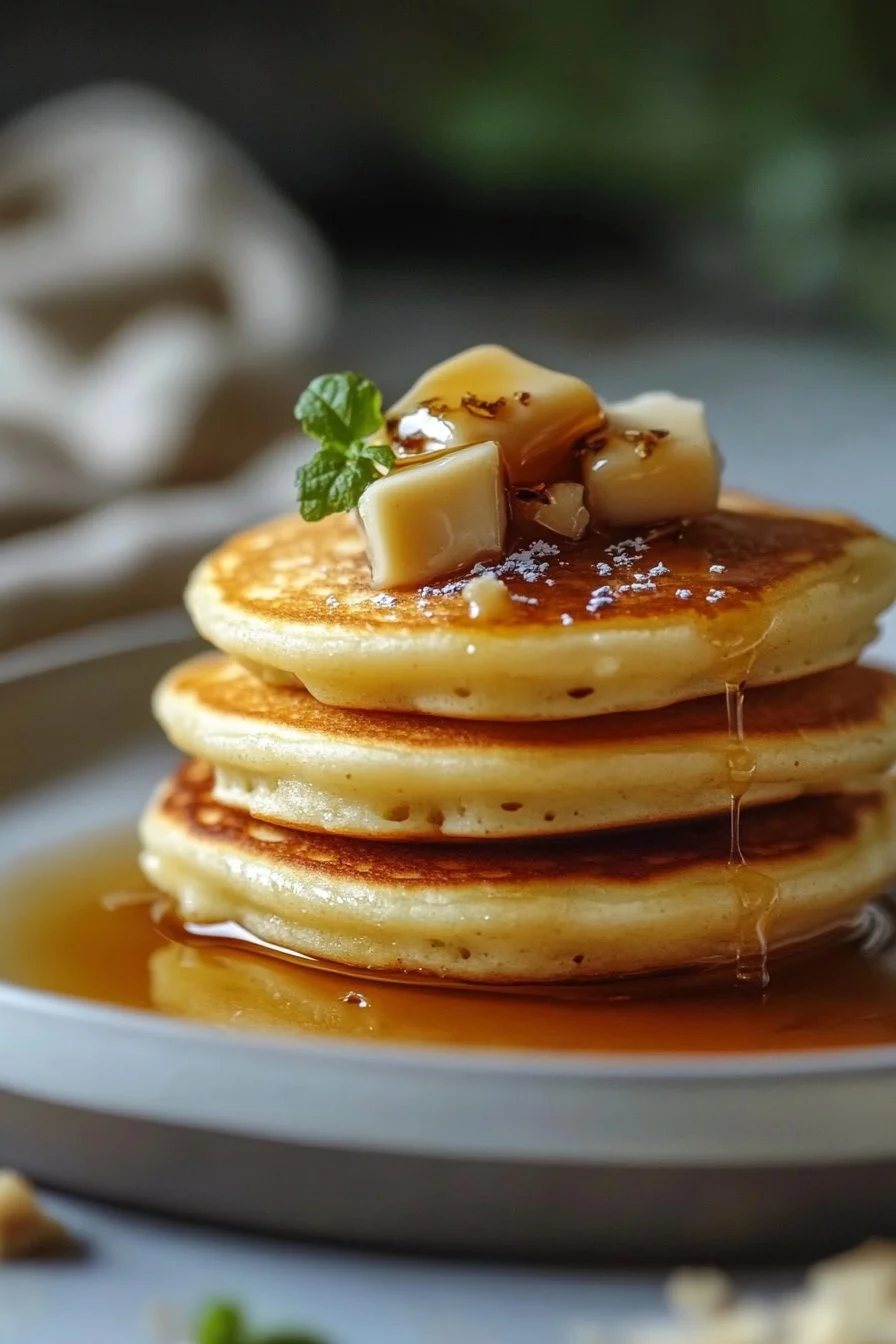 Mini hotcakes con cajeta