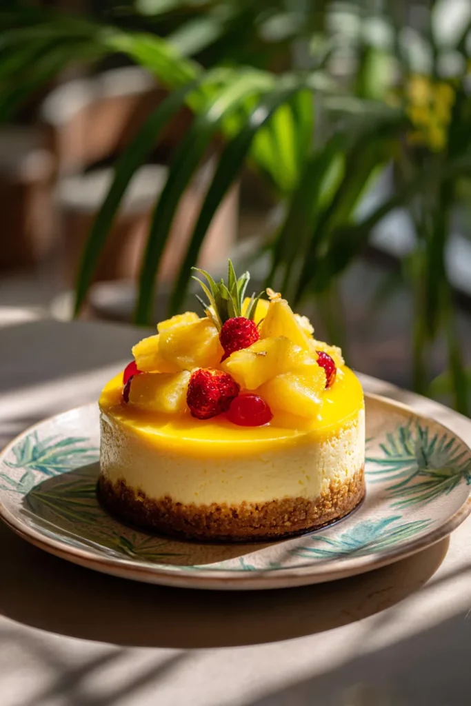 Tarta De Queso Tropical De Piña