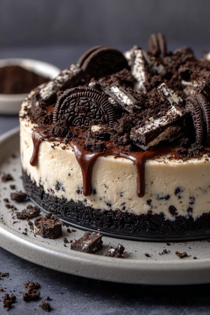 Tarta de queso Oreo sin hornear