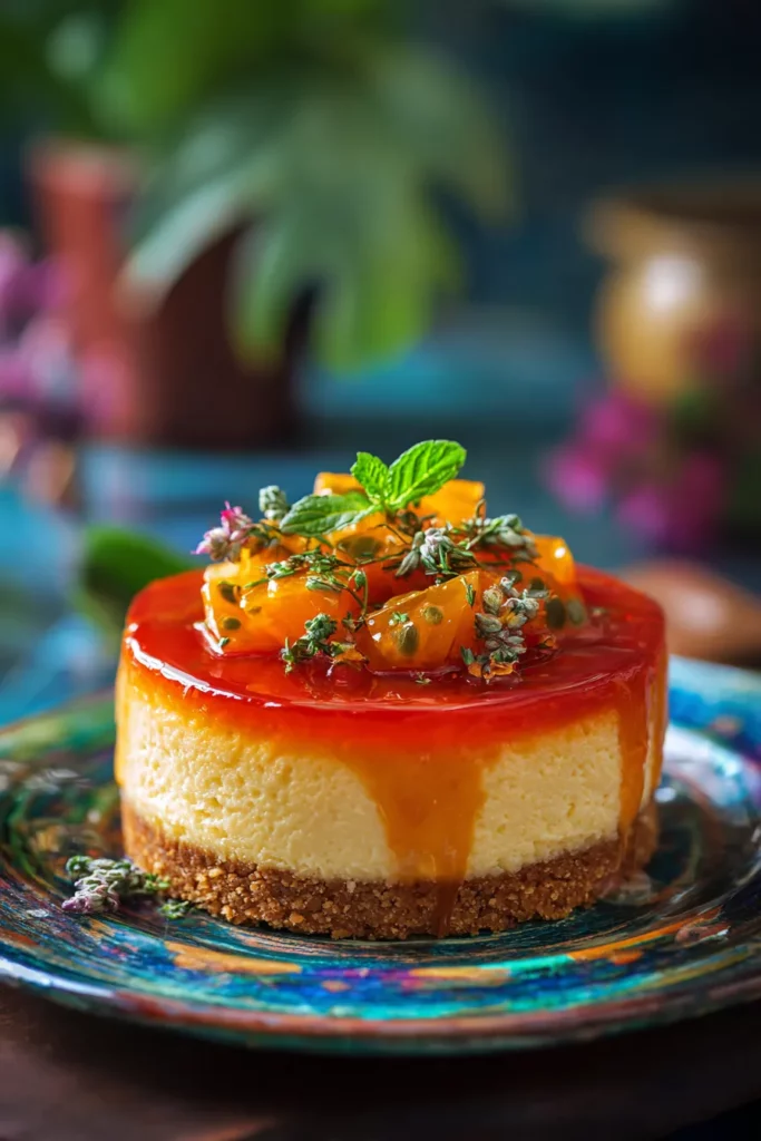 Tarta de queso de papaya y limón