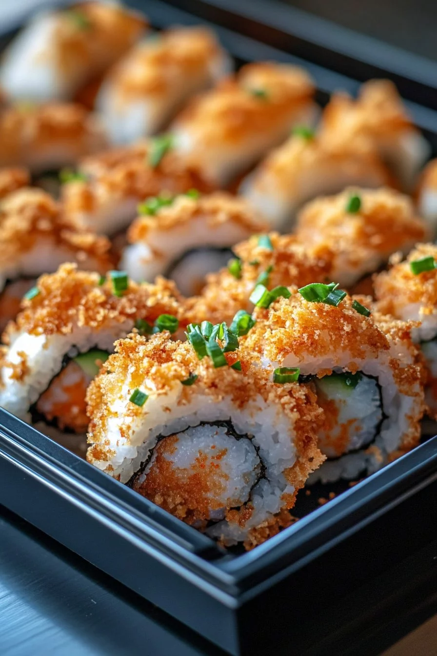 Sushi empanizado de camarón