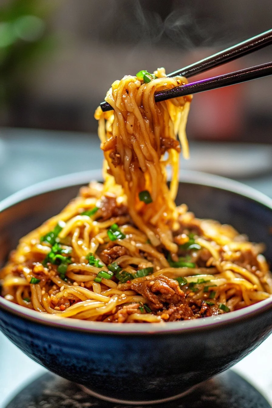 Receta sencilla de fideos salteados