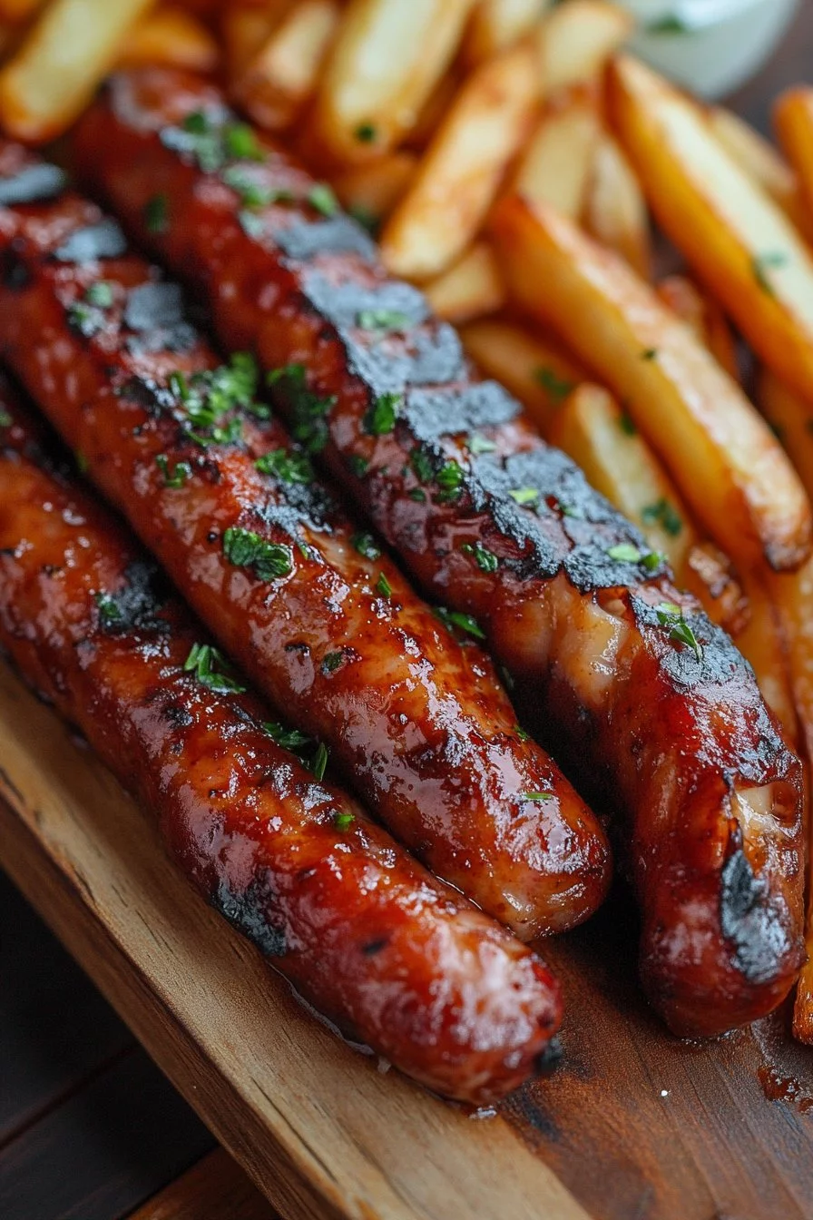 Salchipulpos con Papas Fritas