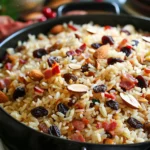 Arroz Navideño Con Almendra Pasas y Tocino