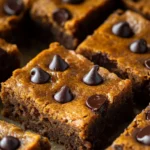 Barras de Chocolate con Calabaza Fudgy (Blondies de Calabaza)