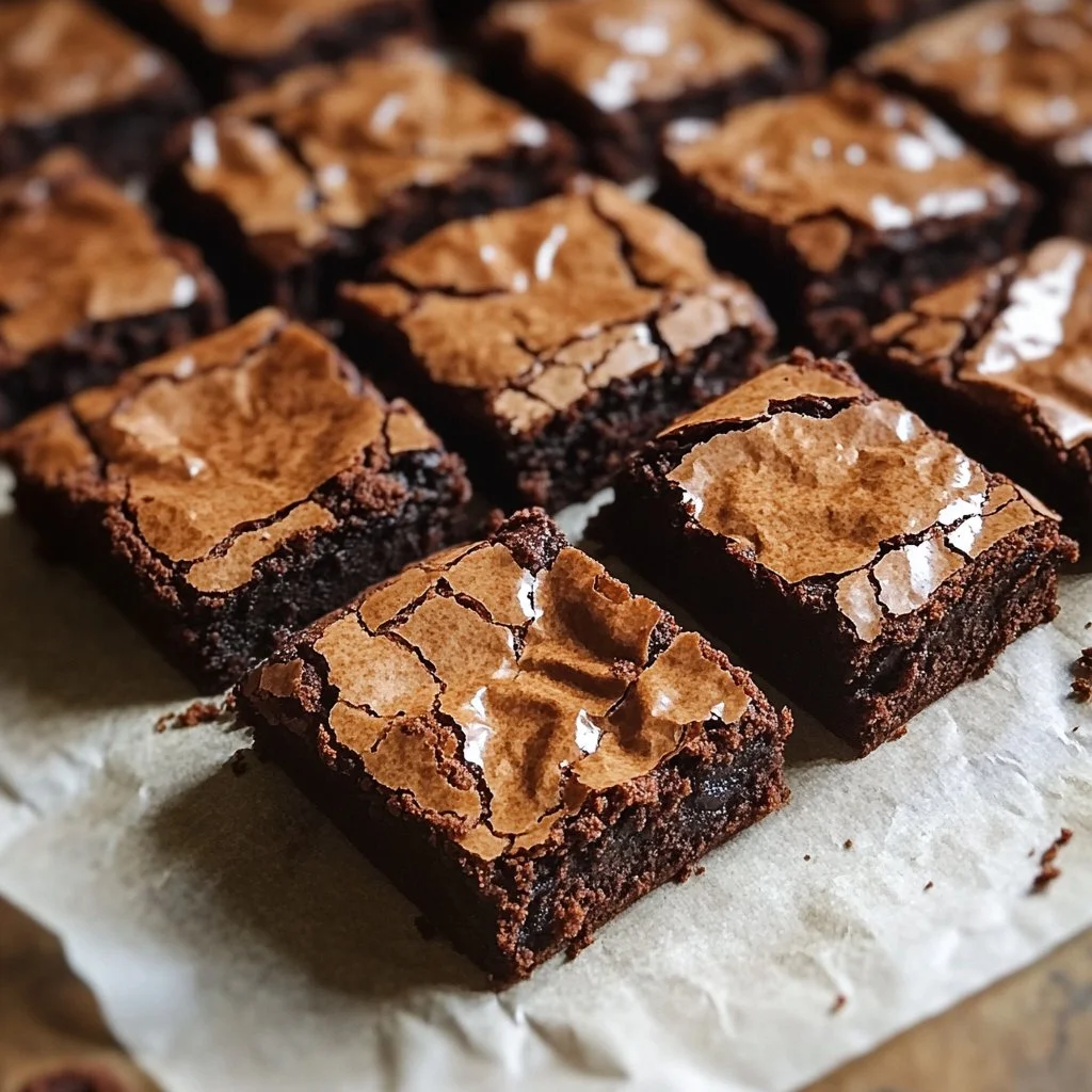 Receta de brownies caseros recién horneados en un plato