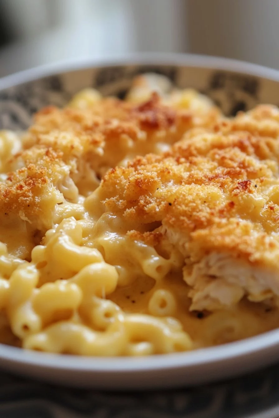 Pollo con Macarrones y Queso