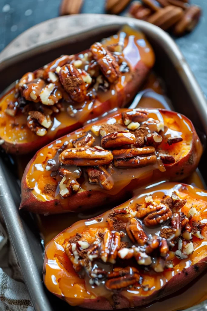 Camote Festivo Con Glaseado de Canela y Nuez Dulce Crocante - ¡Dulzura Navideña que Deleitará tus Sentidos!